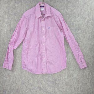 American Eagle Outfitters Mens Vintage Slim Fit Striped Button-Up Shirt M